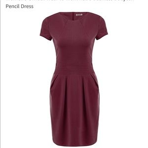Wine Red Retro Bodycon Retro Dress